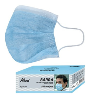 Albo Zaštitna maska Barra - papirna troslojna, pak. 1/50, ZD-047