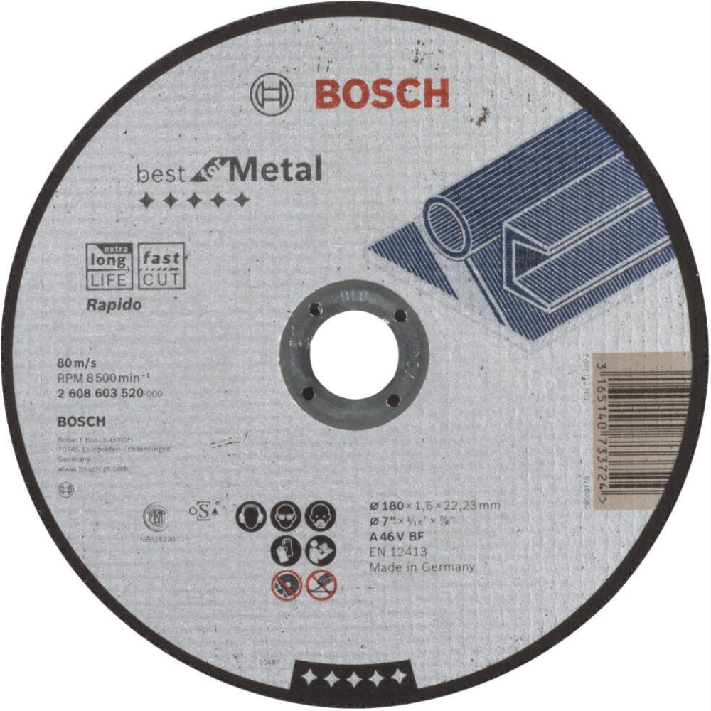 Bosch - Rezna ploča ravna Best for Metal - Rapido 180 - 2608603520