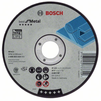 Bosch - Rezna ploča ravna Best for Metal 125 - 2608603518