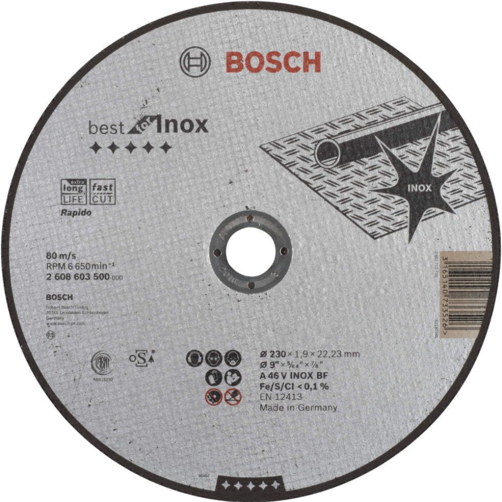 Bosch - Rezna ploča ravna Best for Inox - Rapido 230 - 2608603500