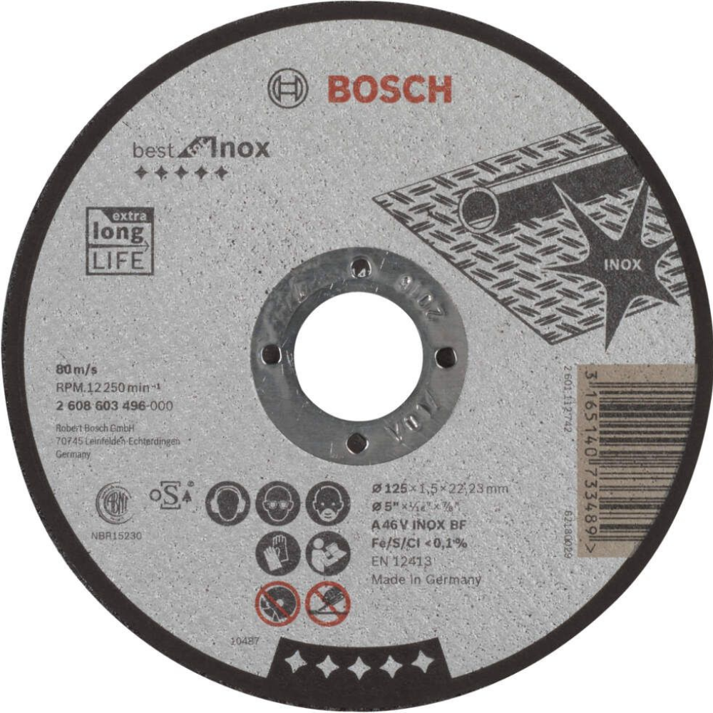 Bosch - Rezna ploča ravna Best for Inox 125 - 2608603496