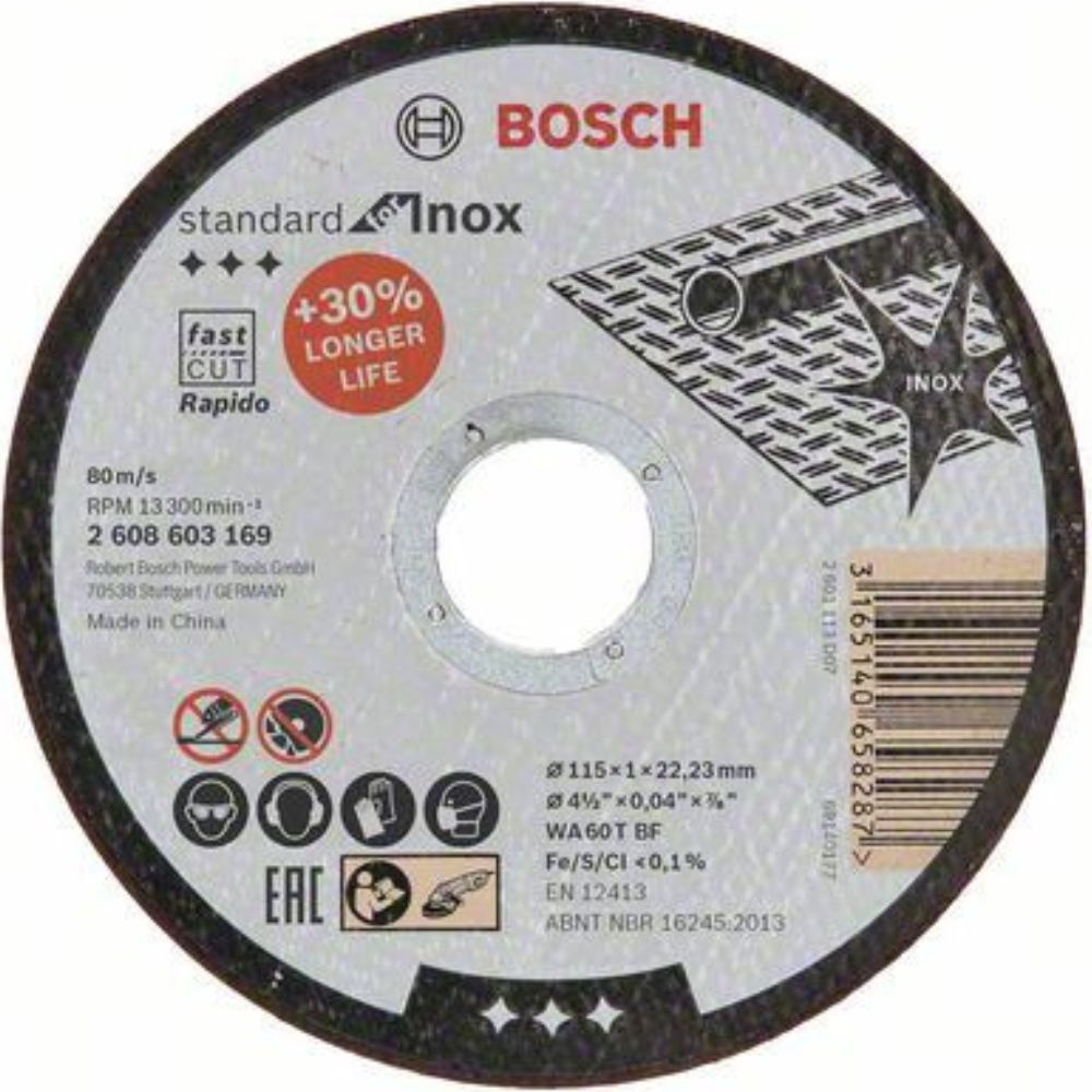 Bosch - Rezna ploča ravna Standard for Inox - Rapido 115 - 2608603169