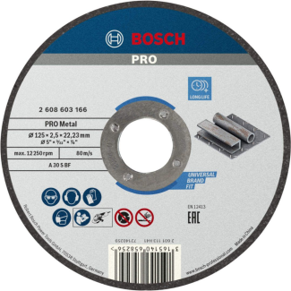 Bosch - Rezna ploča ravna Standard for Metal 125 - 2608603166