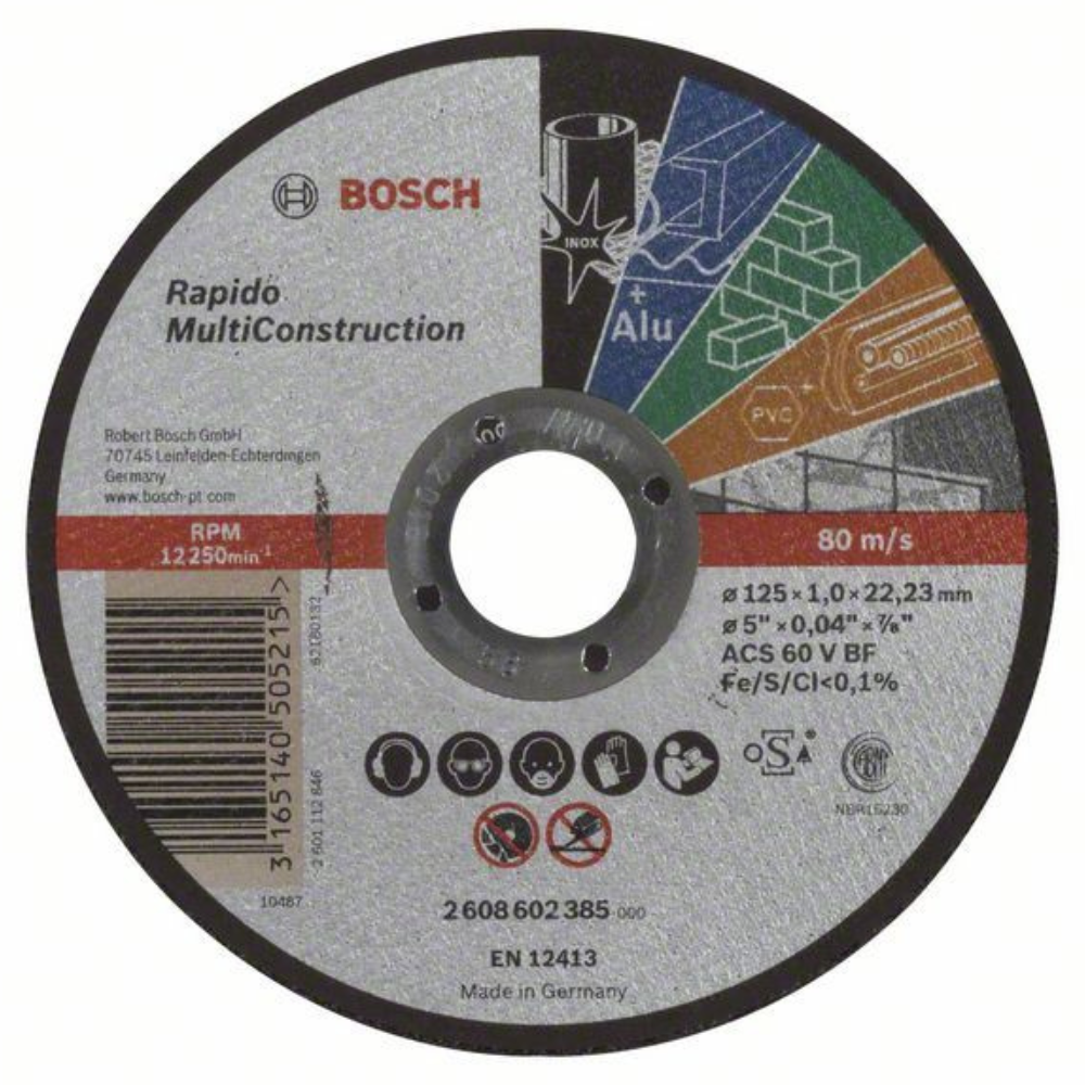 Bosch - Rezna ploča ravna Rapido Multi Construction 125 - 2608602385