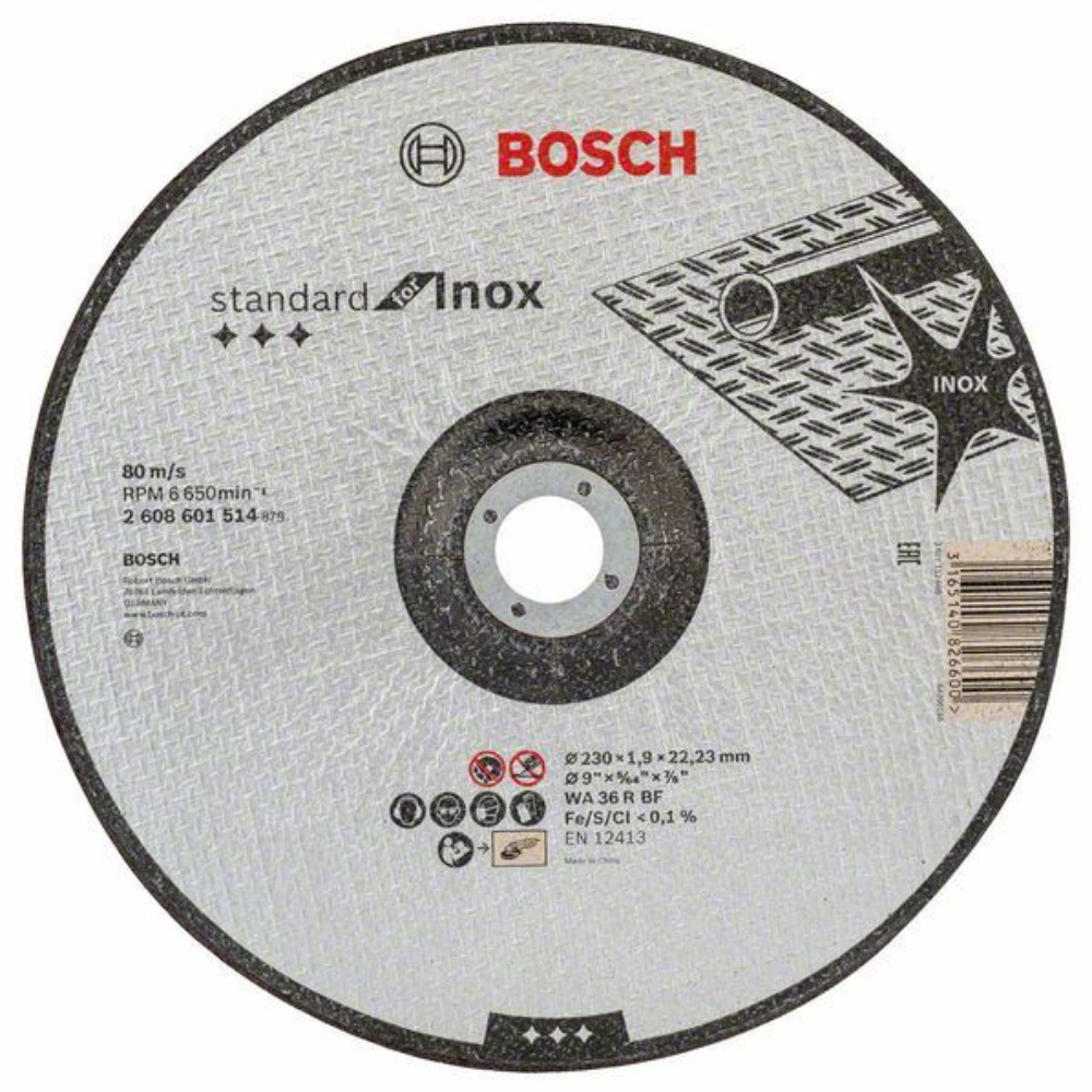 Bosch - Rezna ploča ispupčena Standard for Inox 230 - 2608601514