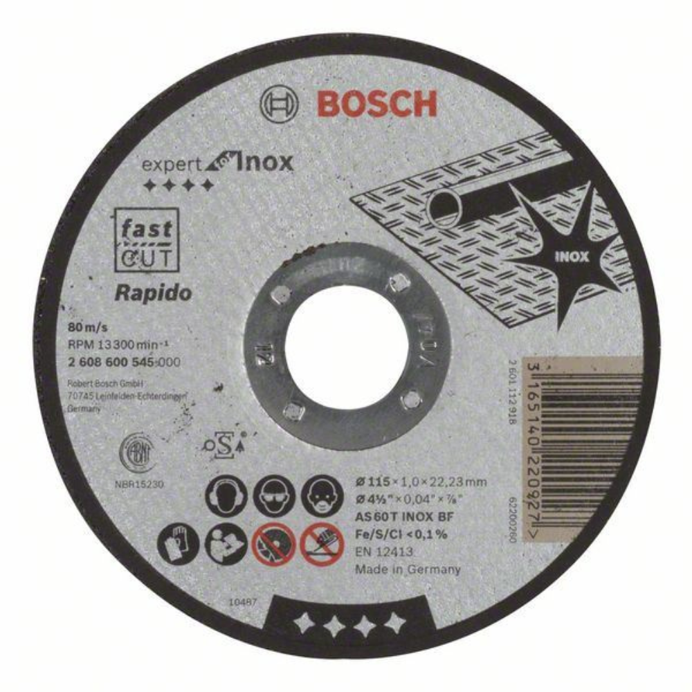 Bosch - Rezna ploča ravna Expert for Inox - Rapido 115 - 2608600545
