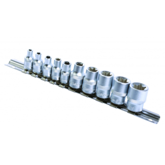 TopMaster - Nasadni ključevi E-TORX , prihvat 1/4"-3/8", DIN, Cr-V, garnitura 10 delova - 330148