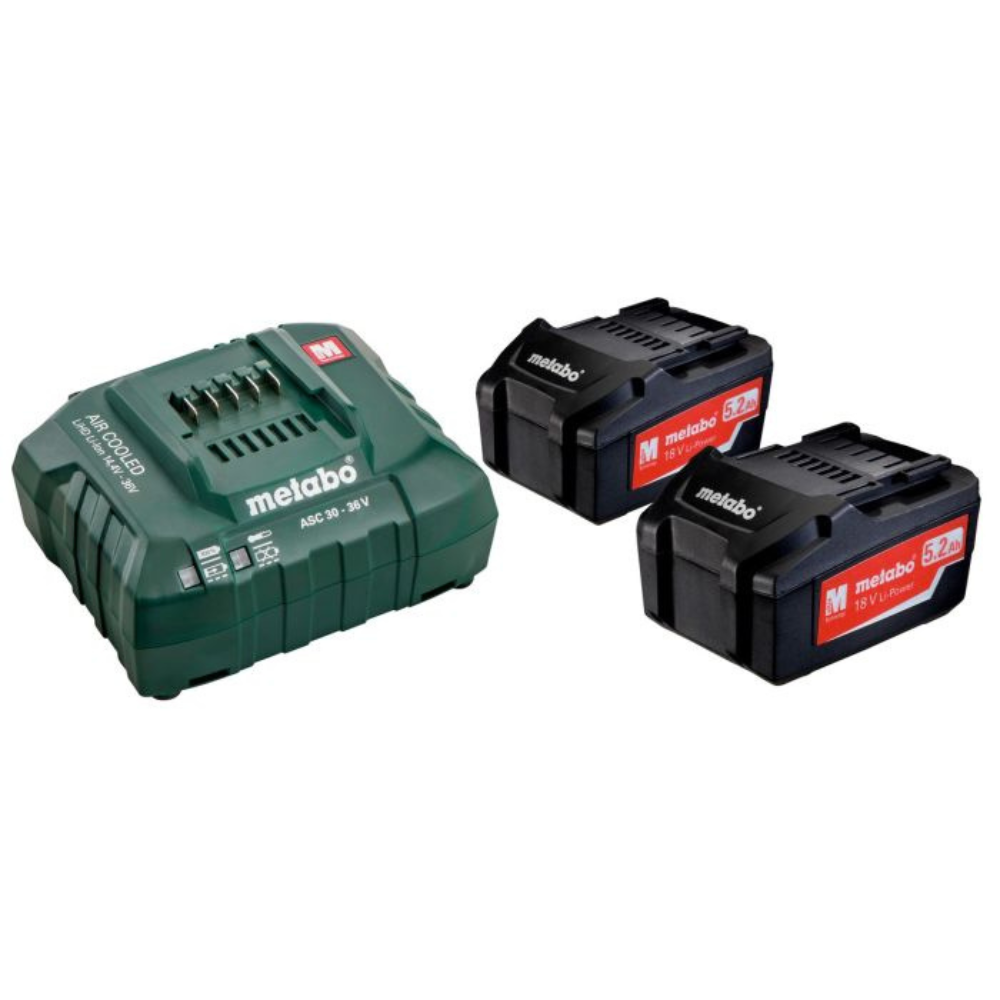 Metabo Baterijski komplet sa punjačem set basic 2x5.2Ah, 685051000