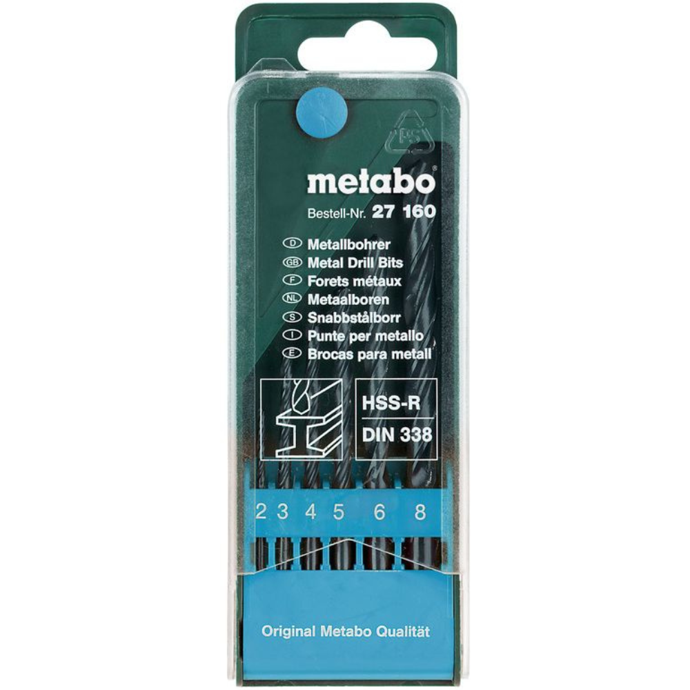 Metabo - Set burgija 2-8mm HSS-R DIN 338 - 627160000