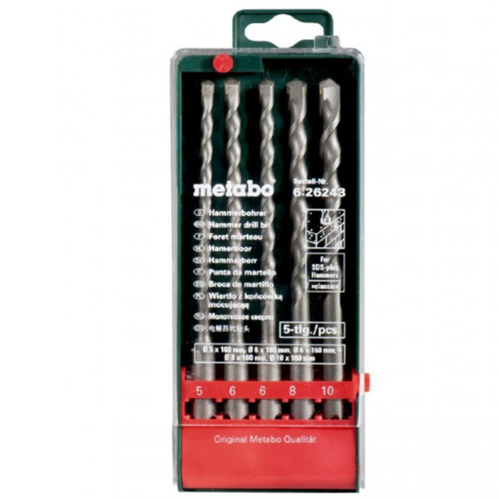 METABO - Set Classic burgija za beton, SDS-Plus, 5 kom. - 626243000
