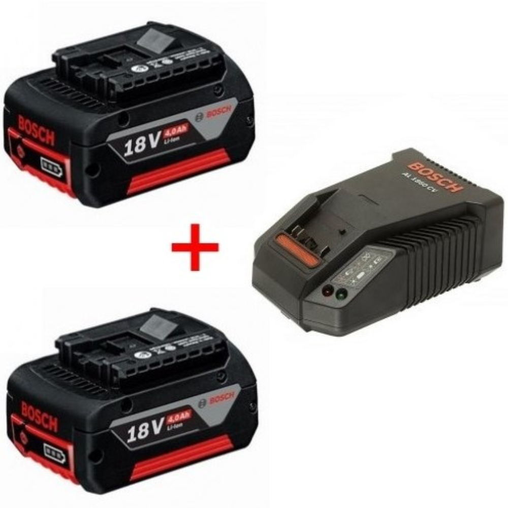 Bosch Početni set 2 x GBA 18V 4.0 Ah + AL 1860 CV, 1600A002F8