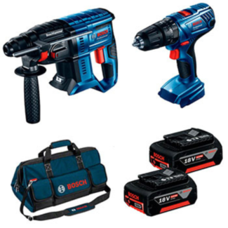 Bosch Aku bušilica-odvrtač GSR 180-LI+GBH 180-LI+torba, 06019F8102