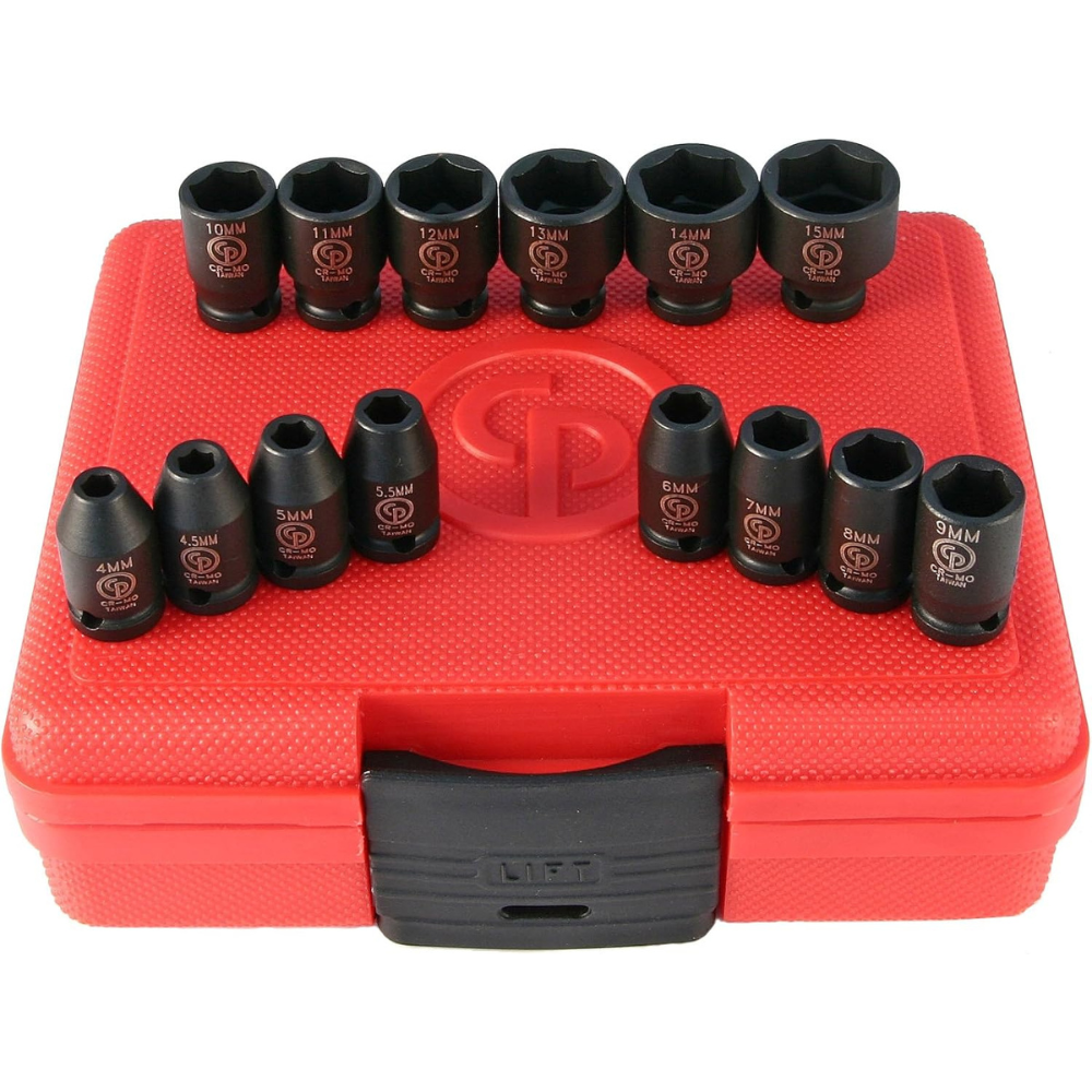 Chicago Pneumatic - Nasadni ključevi set – plitki 1/4″ - SS2114