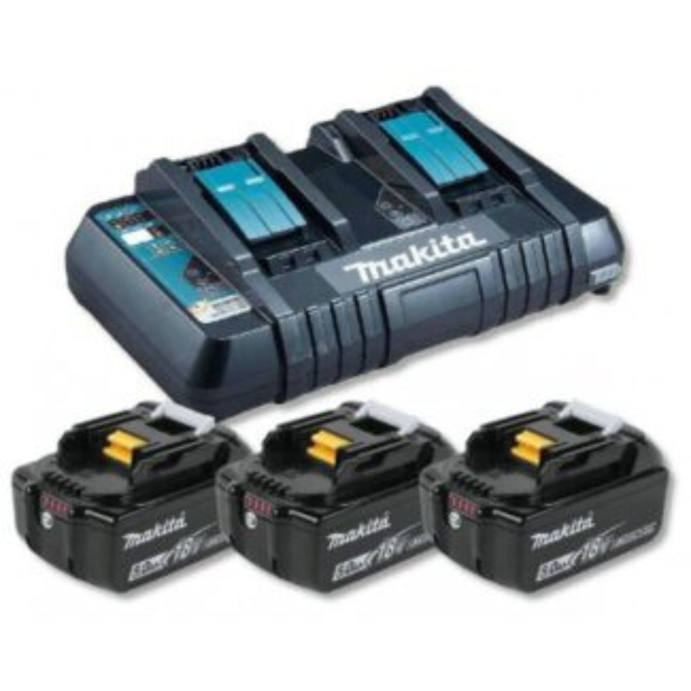 Makita set baterija 3xBL1850B 5.0Ah + punjač brzi DC18RD