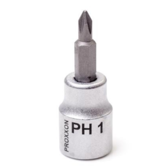 Proxxon - Nasadni odvijači Philips, prihvat 3/8'' - 50 mm PH 1 - 23594