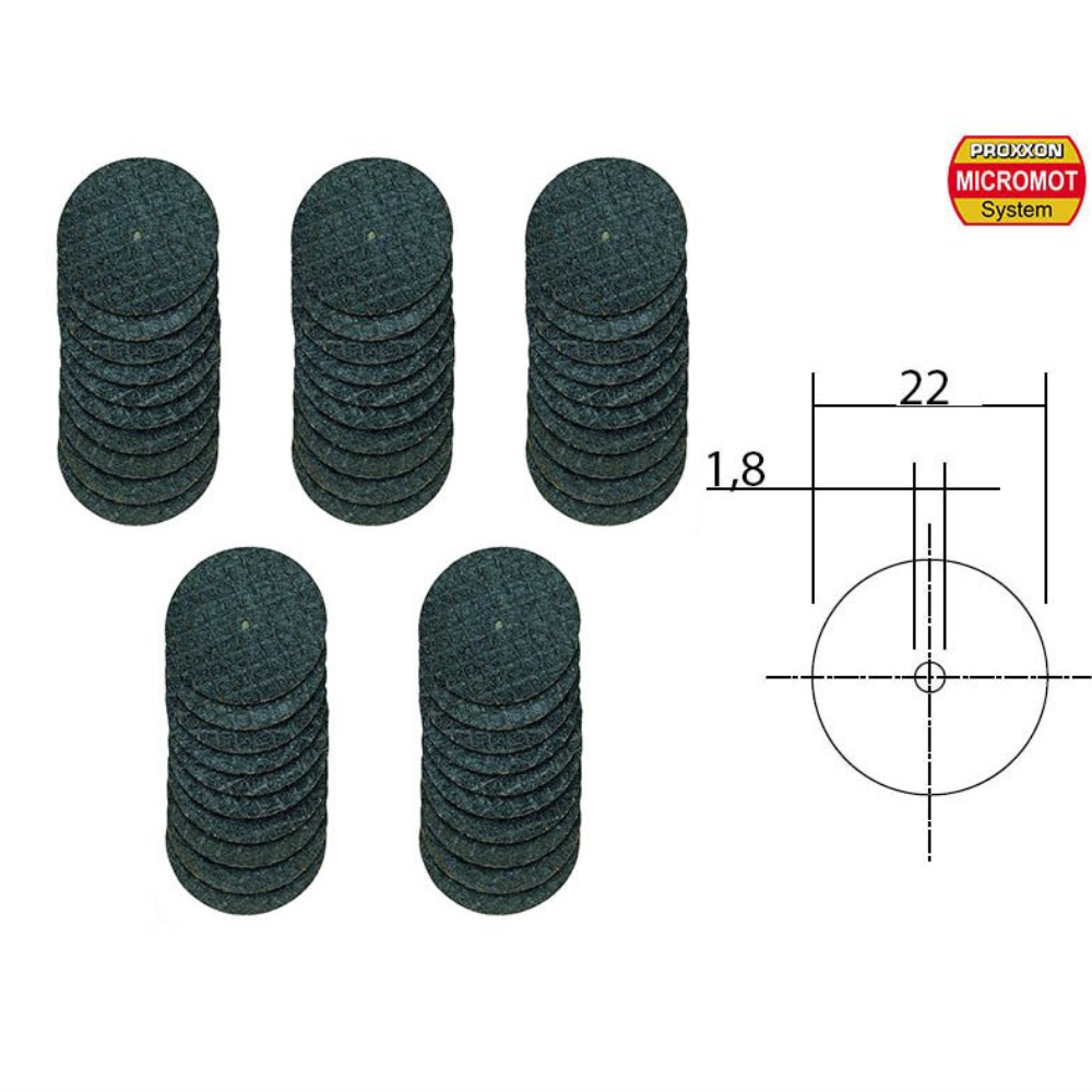 PROXXON - Rezna ploča Ø 22 x 0.8mm i Ø 0.38 x 1.0mm - P28809