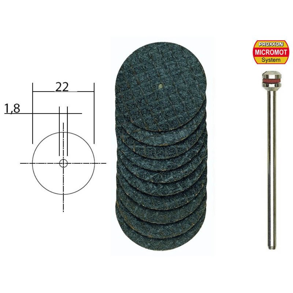 PROXXON - Rezna ploča Ø 22 x 0.8mm i Ø 0.38 x 1.0mm - P28808