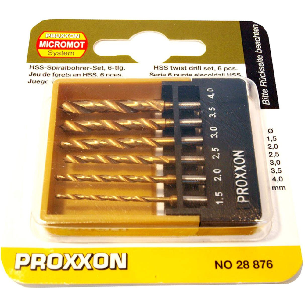 PROXXON - Set spiralnih HSS burgija sa centrirajućim vrhom Ø 1.5-4.0mm - P28876