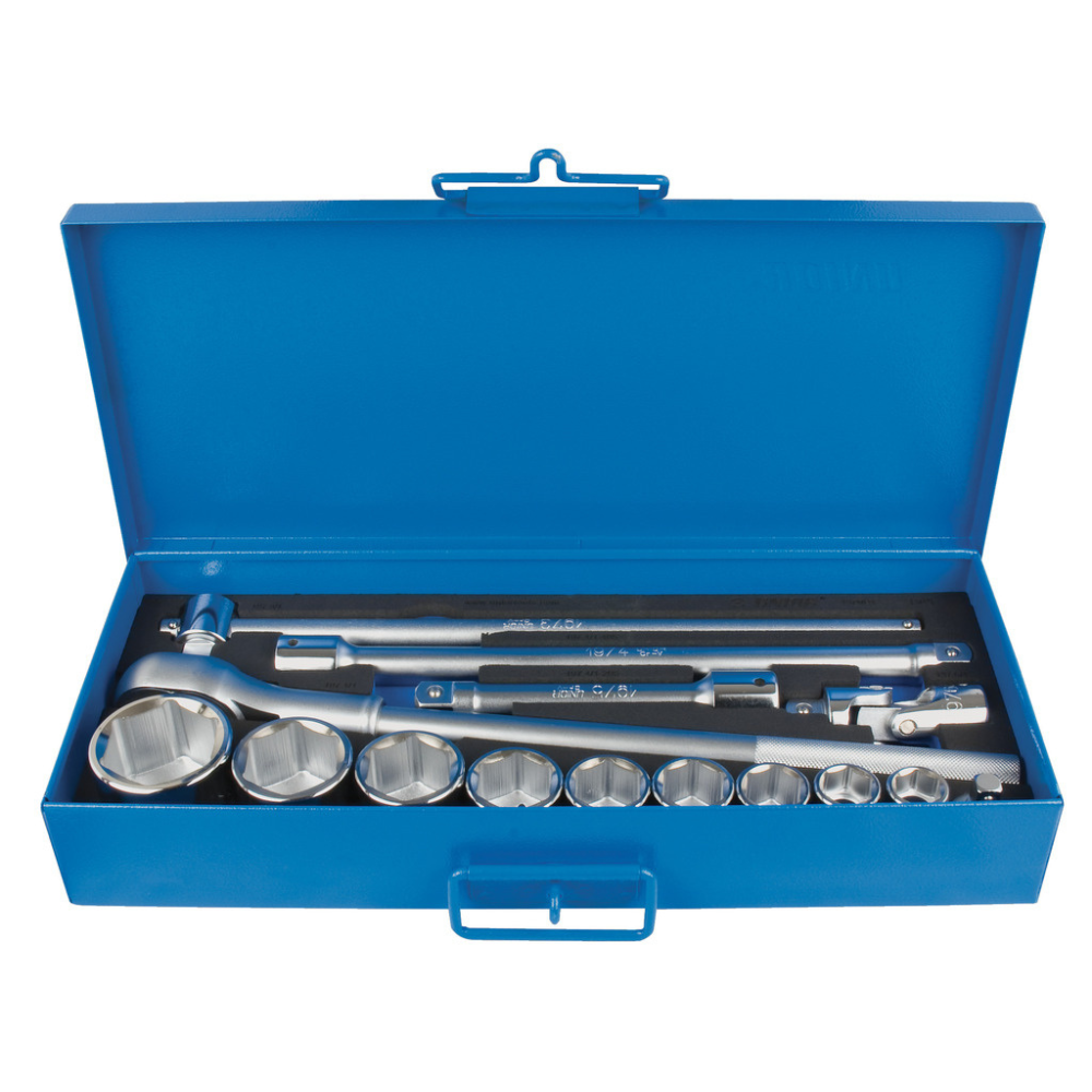 Unior - Ključevi nasadni, prihvat 3/4", u metalnoj kutiji 22-55, 197MB4 - 619927