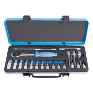 Unior - Ključevi nasadni i nastavci, prihvat 1/2", u metalnoj kutiji, 5 x 100-12 x 100, 190BIHX1P20 - 611946