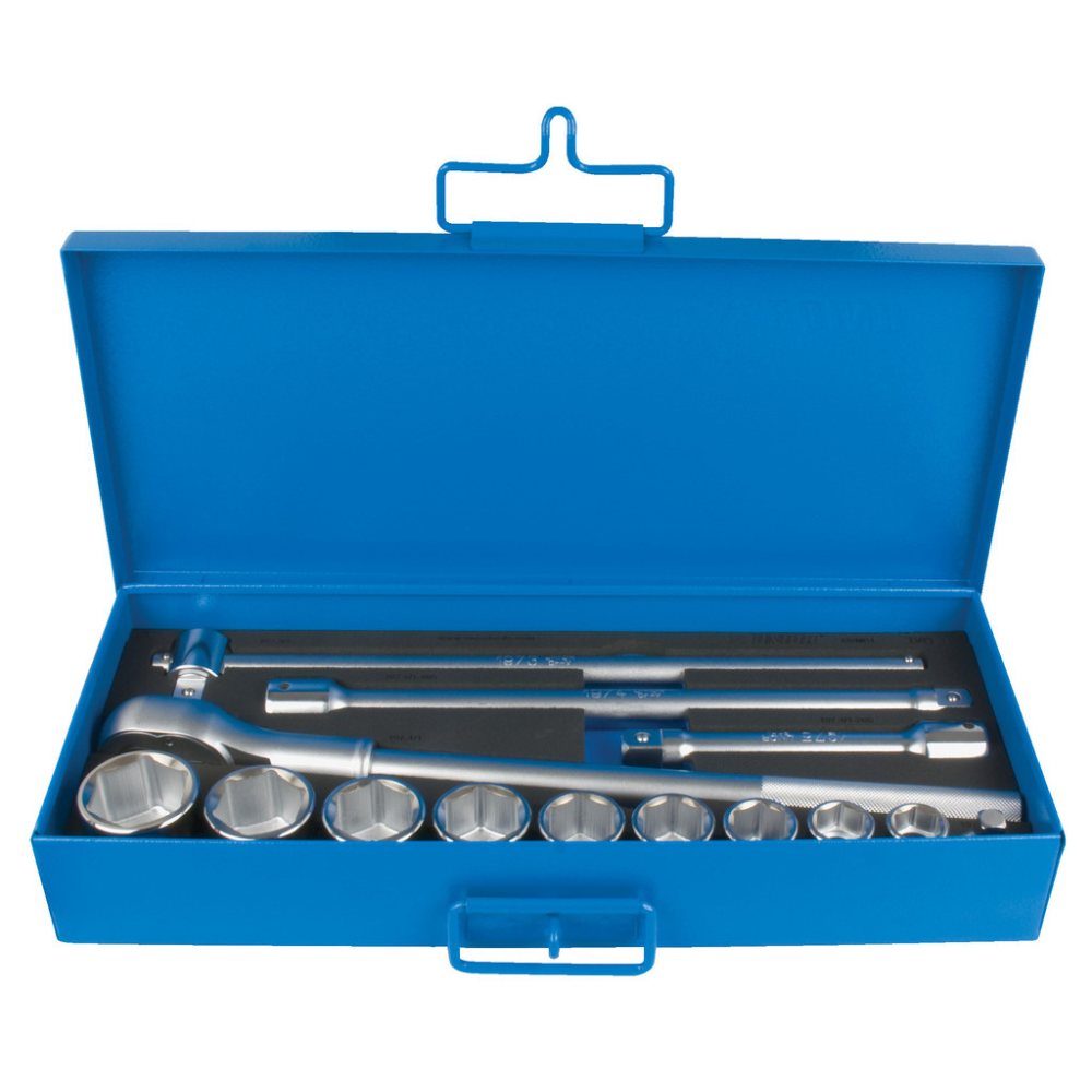 Unior - Ključevi nasadni, prihvat 3/4", u metalnoj kutiji, 197MB1 - 602742