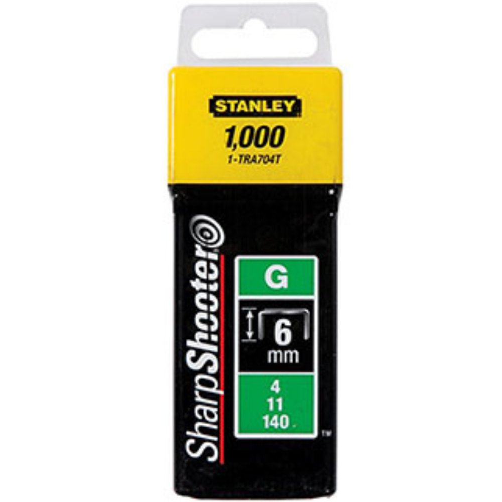 STANLEY - Klemerice, tip G, 6 mm, 1000kom - 1-TRA704T