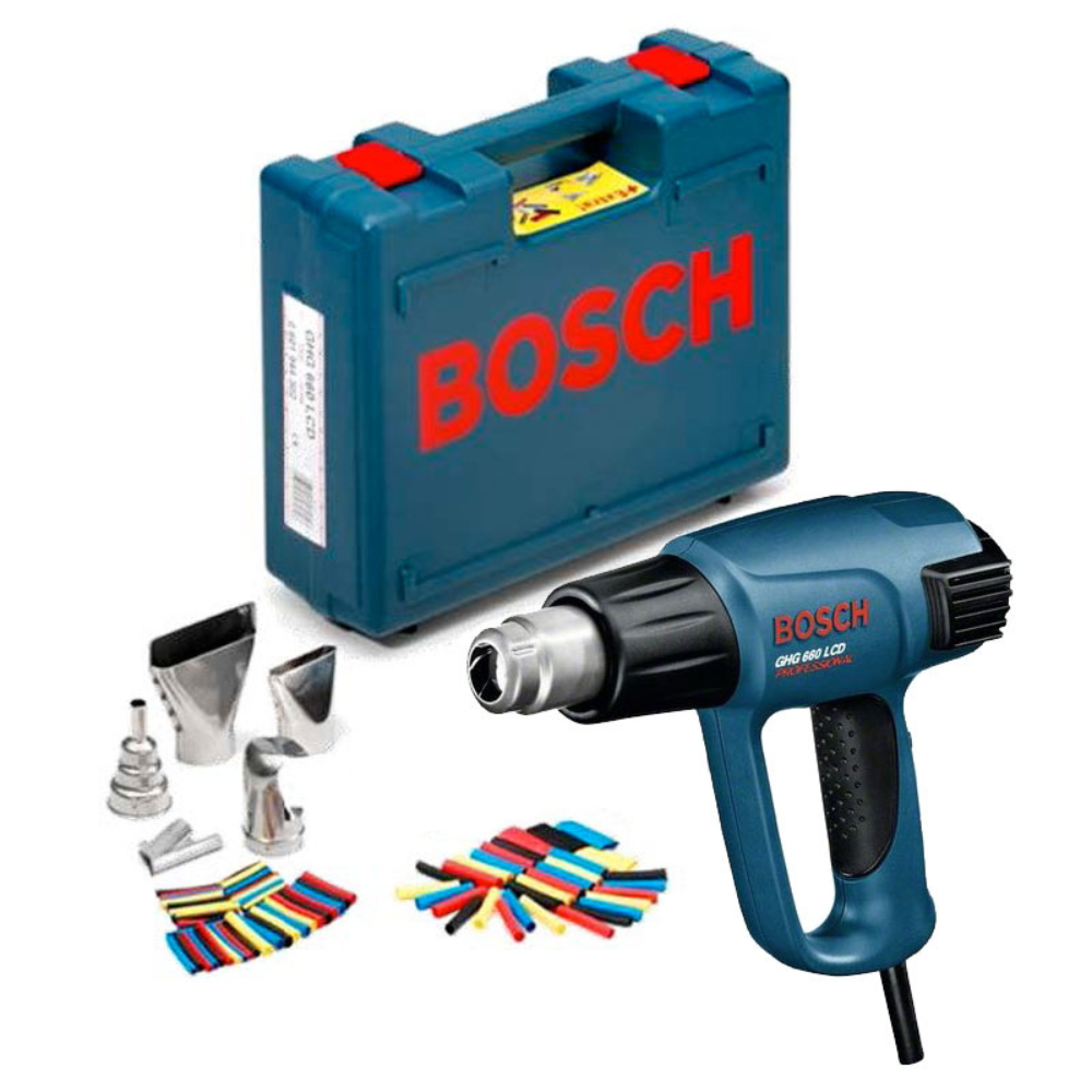Bosch Fen za vreli vazduh GHG 660 LCD + set dodatnog pribora u koferu, 0601944302