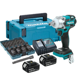 Makita aku udarni odvrtač 18V DTW285RFJX + udarni nasadni ključevi