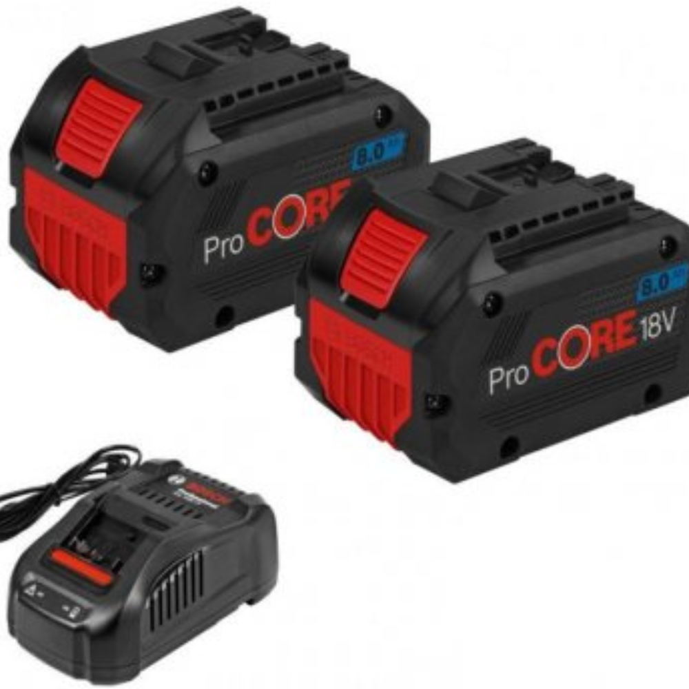 Bosch Starter set 2 x ProCORE 18V 8.0 Ah akumulator + GAL 1880 CV brzi punjač, 1600A01C4K