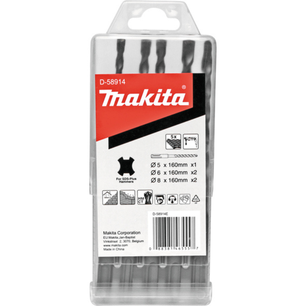 MAKITA - Set burgija SDS-Plus, 5/6/8mm, 5 kom - D-58914