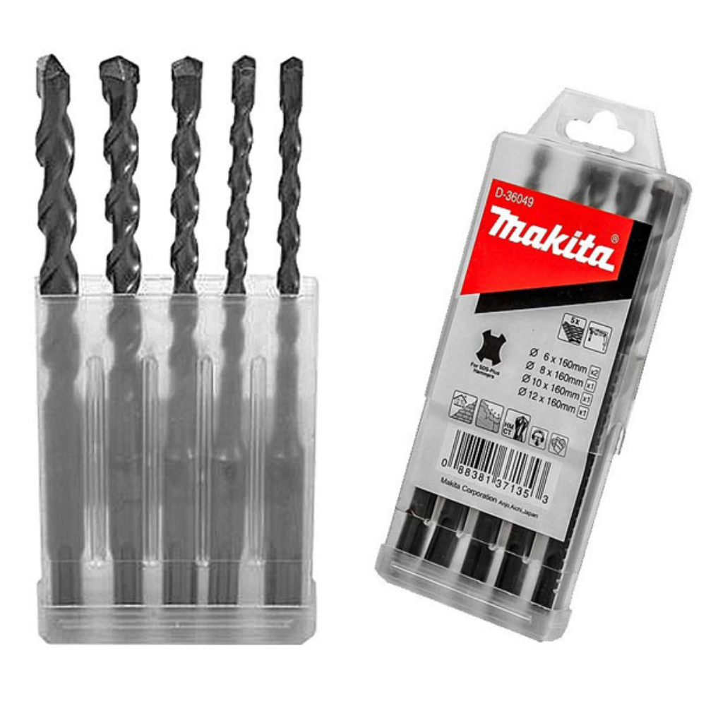 Makita - Set SDS-Plus burgija, 6/8/10/12mm, 5 komada - D-36049