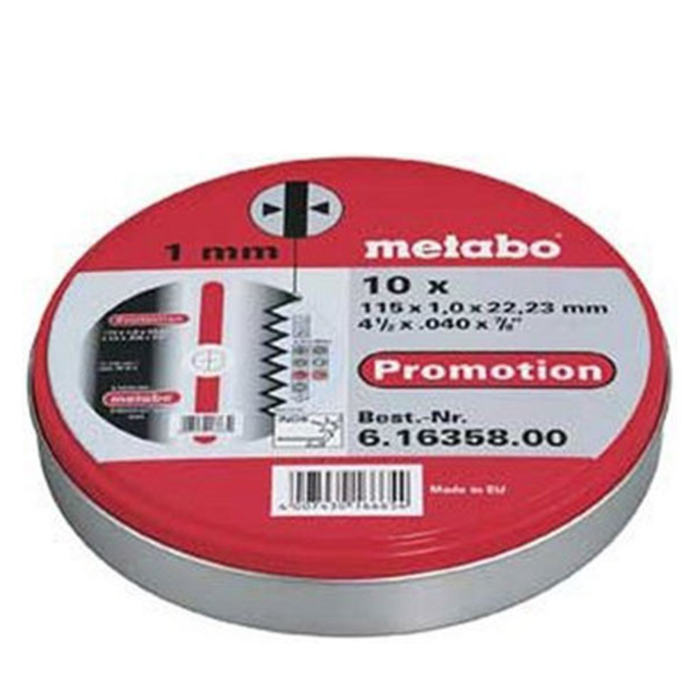 Metabo - Set 10 reznih ploča Promotion 115mm metal/inox - 616358000