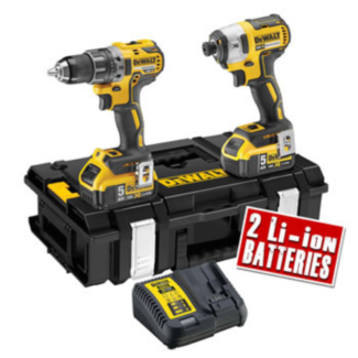 DeWalt Set akumulatorskog alata 18 V LiIon bušilica DCD796 + DCF887 udarni odvijač, DCK266P2