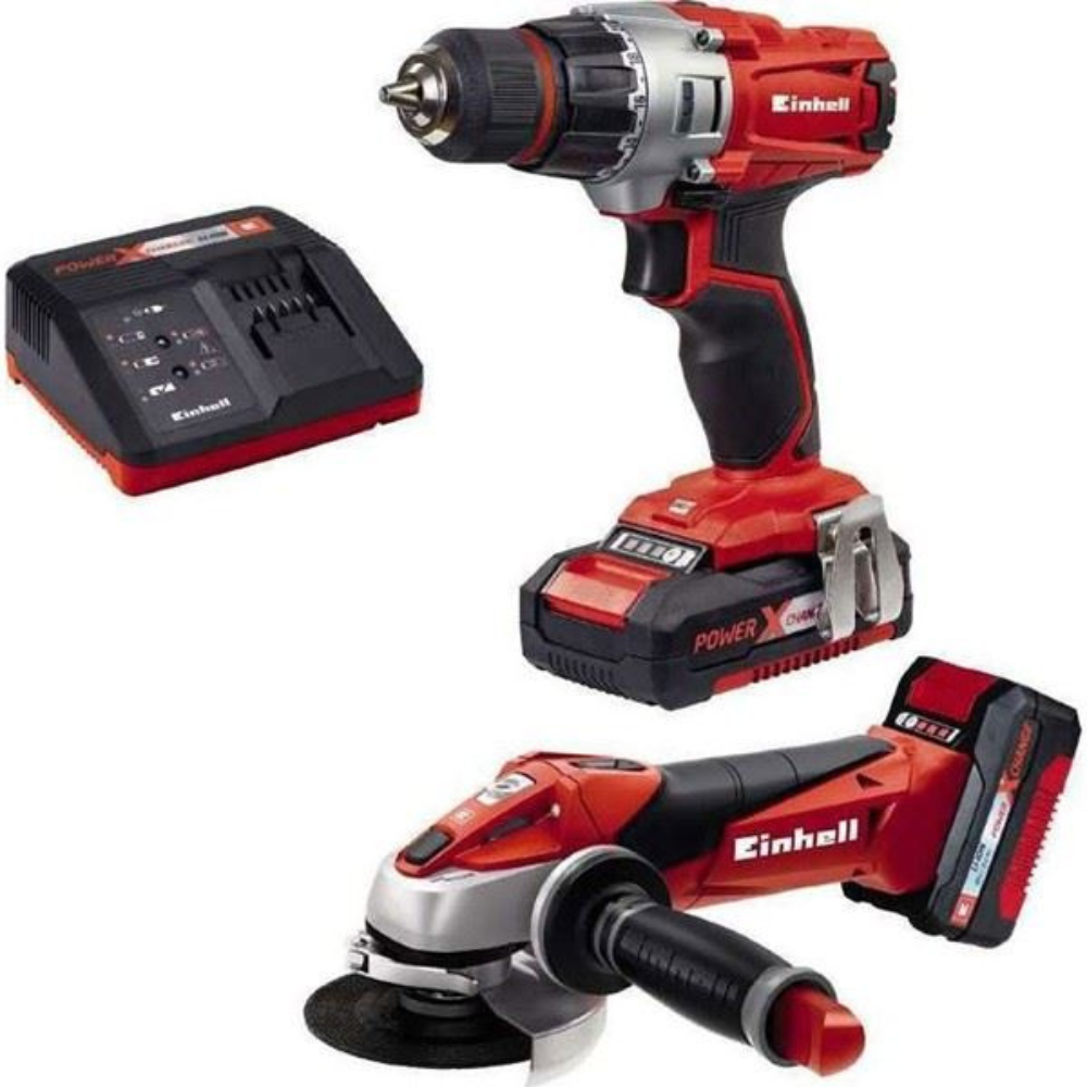 Einhell Set aku bušilica i ugaona brusilica TE-TK 18 Li Kit (CD+AG), 4257211