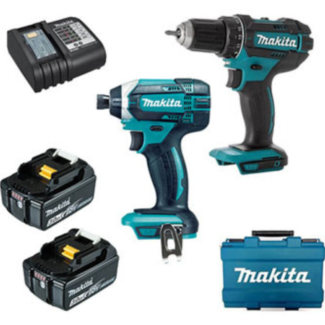 Makita Set Aku. bušilica DDF482 + Udarni odvijač DTD152, DLX2127X1