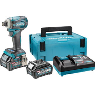 Makita Akumulatorski udarni odvijač 40 V max - XGT 210Nm BL4025x2+DC40RA+Makpac, TD001GD201