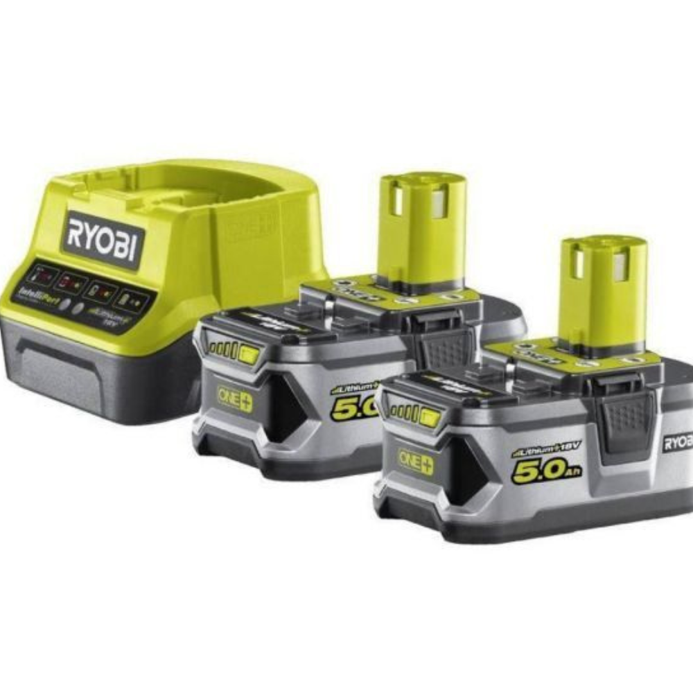 Ryobi Punjač 18V+2xBaterija 5.0Ah RC18120-250, 5133003364
