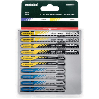 Metabo - List testere za ubodnu testeru za drvo, plastiku i metal set 10 kom - 623600000