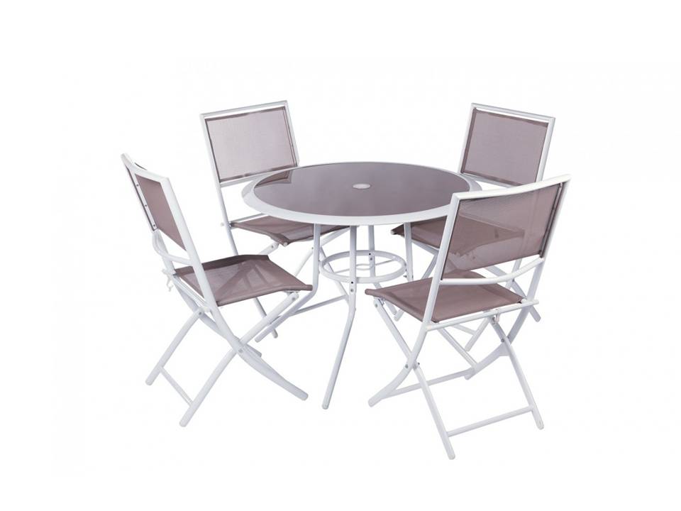 Baštenski set Sorento - sto + 4 podešavajuće stolice, 047005