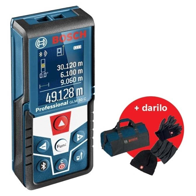 Bosch Laserski daljinomer GLM 50 + zimski set + torba za alat, 06159940M1