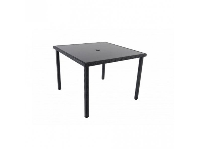 Baštenski sto od ratana AVOLA crni, 047006