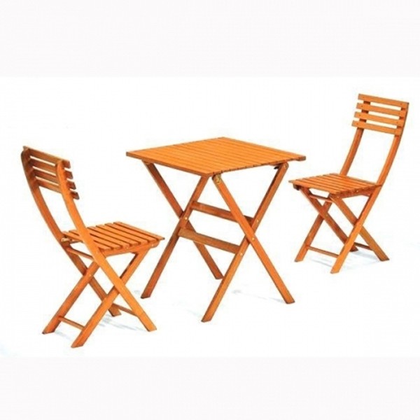 Sto + dve stolice drveni - BISTRO SET, 35444