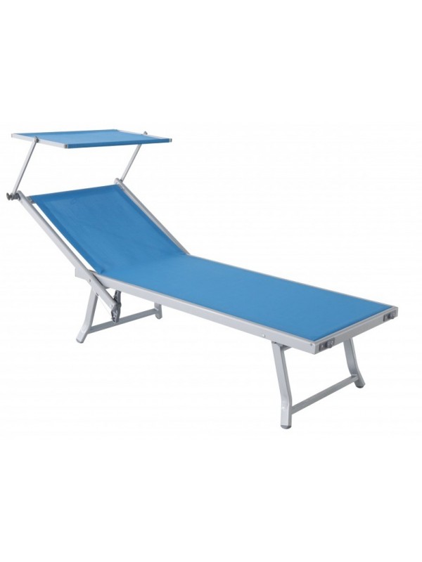 Aluminijumska ležaljka za plažu BALI – teget/plava, 041243