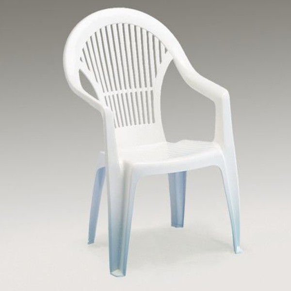 Baštenska stolica plastična 57x54x93 cm bela - VEGA, 030765