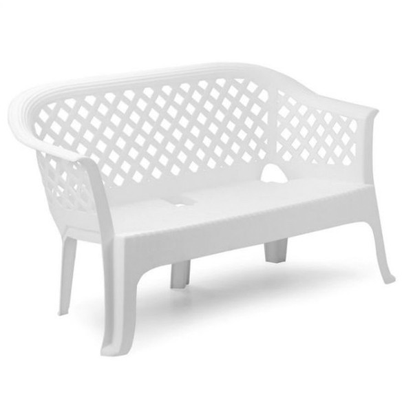 Dvosed plastični beli - LARIANA, 037986