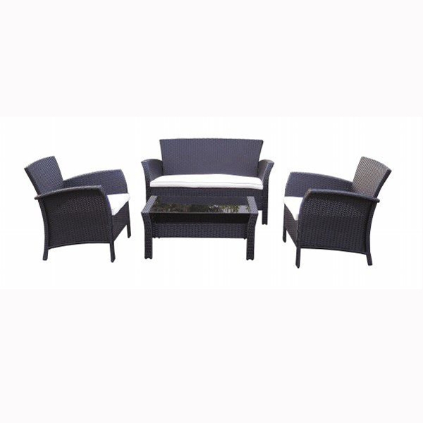 Baštenski set od ratana crni new, 27843