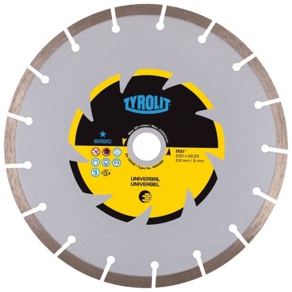 Tyrolit - Dijamantska rezna ploča za suvo rezanje betona 115x2x22.2 - Basic - 466083