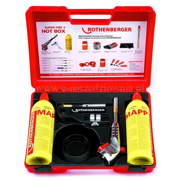 Rothenberger Set za tvrdi lem do DN28 - Super Fire 3 Hot Box, 35490-C