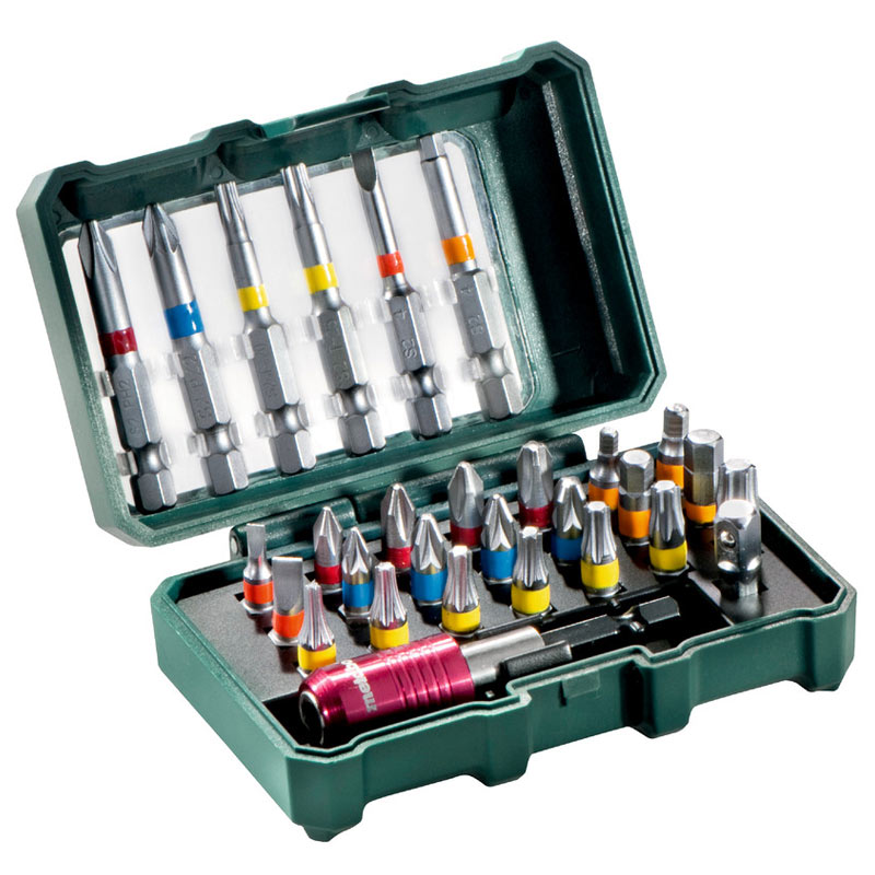 METABO - Set bitova 29 kom, magnetni quick-change nosač bitova - 626710000