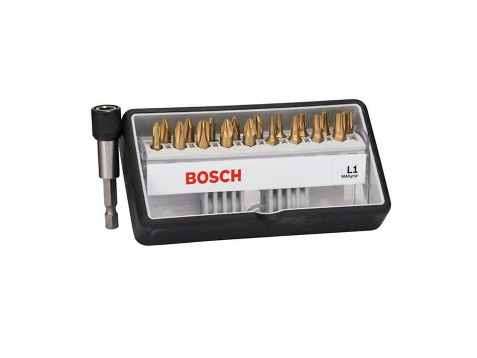BOSCH - 18+1-delni set bitova Robust Line L1, Max Grip, 25mm - 2607002581
